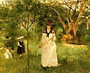 Berthe Morisot Chasing Butterflies oil painting reproduction